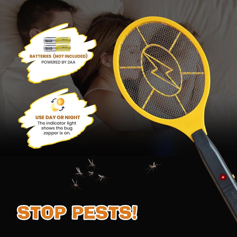 DeVogue ® Electric Fly Swatter Bug Zapper Battery Operated Flies Killer Indoor & Outdoor Pest Control Mosquito Zapper and Insect Catcher Racket - Image 5
